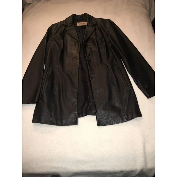 genuine Sonoma jean companies leather coat women’s size small - Picture 3 of 13